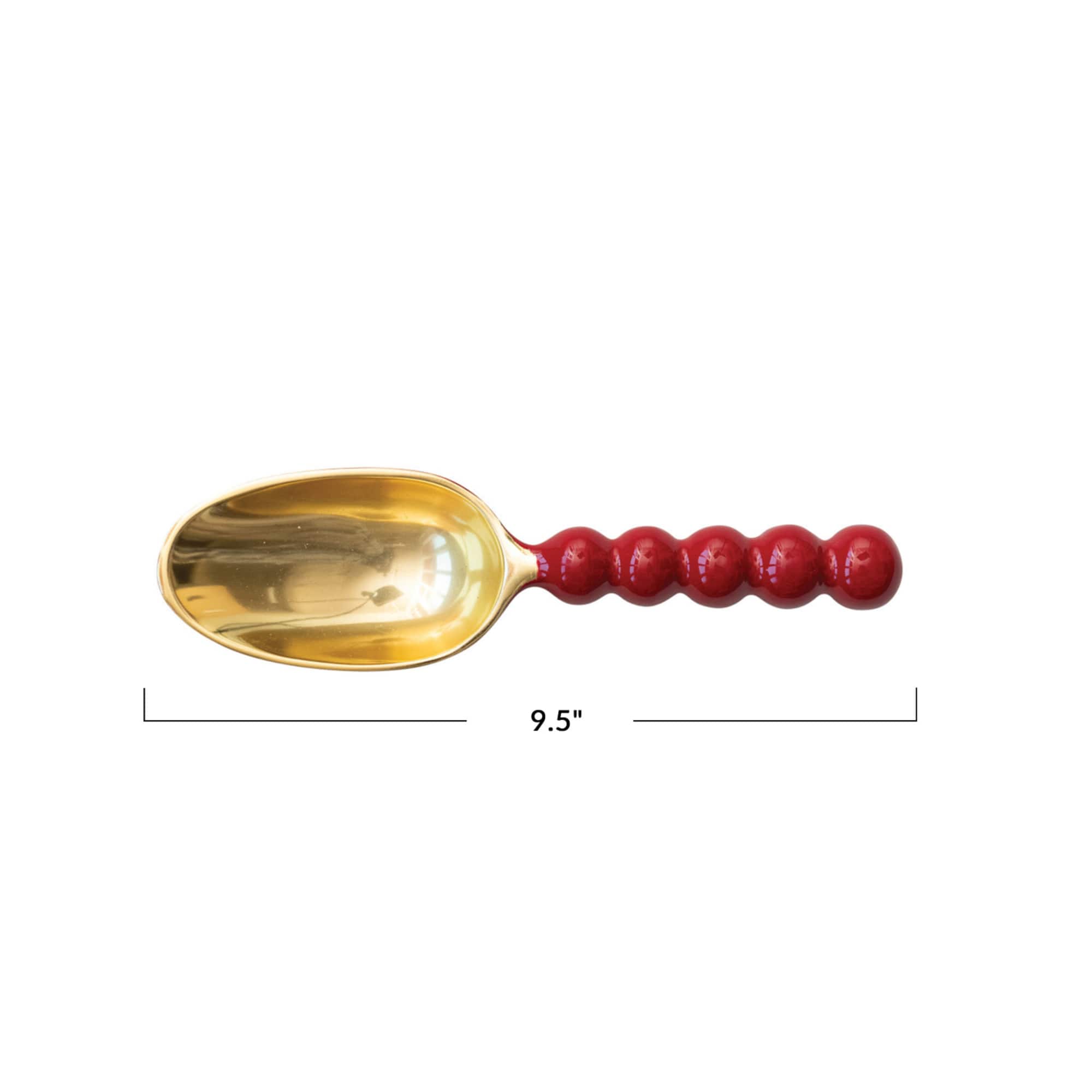 Hello Honey® 9.5" Red & Gold Enameled Aluminum Scoop